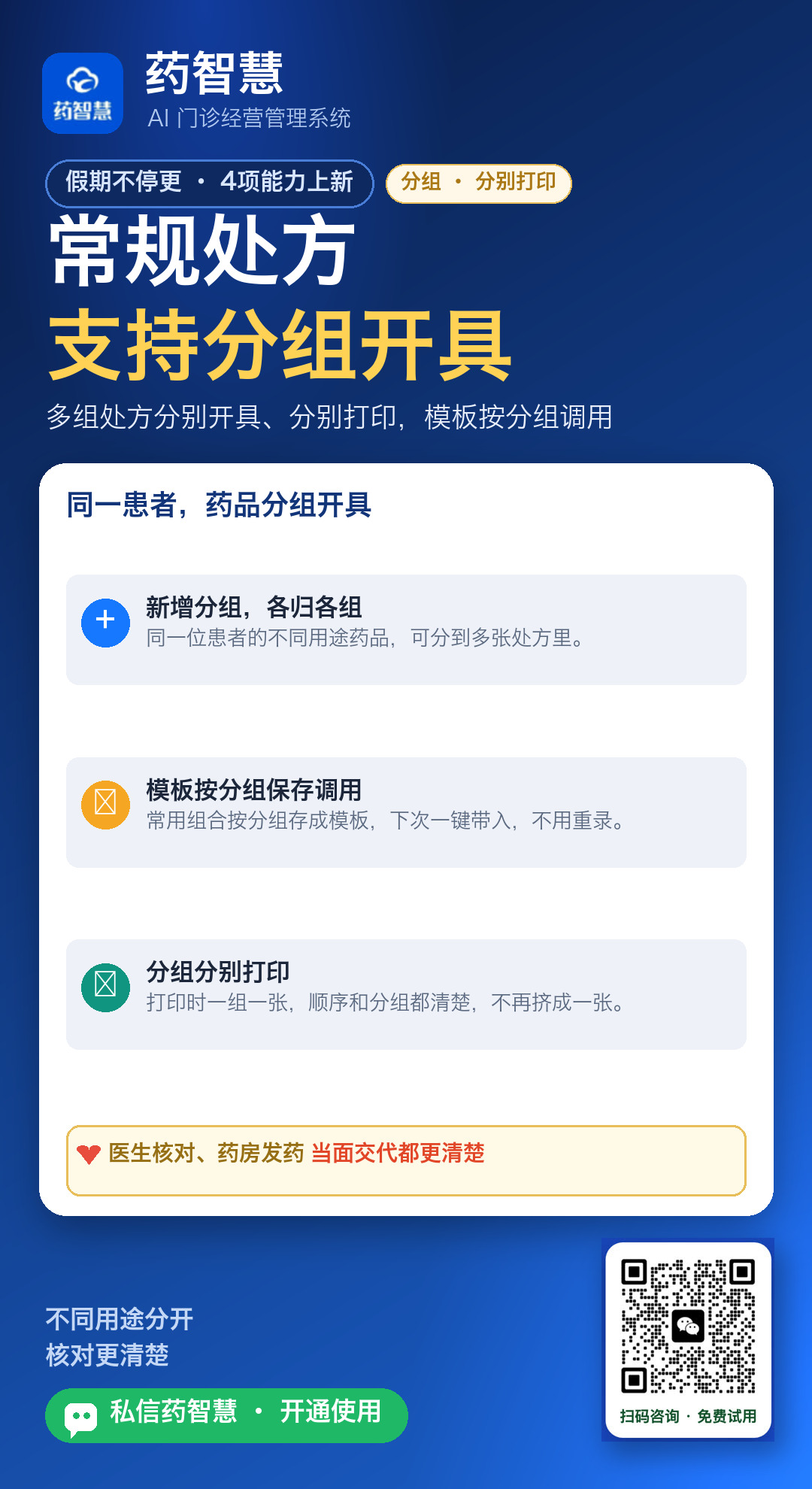 常规处方分组开具