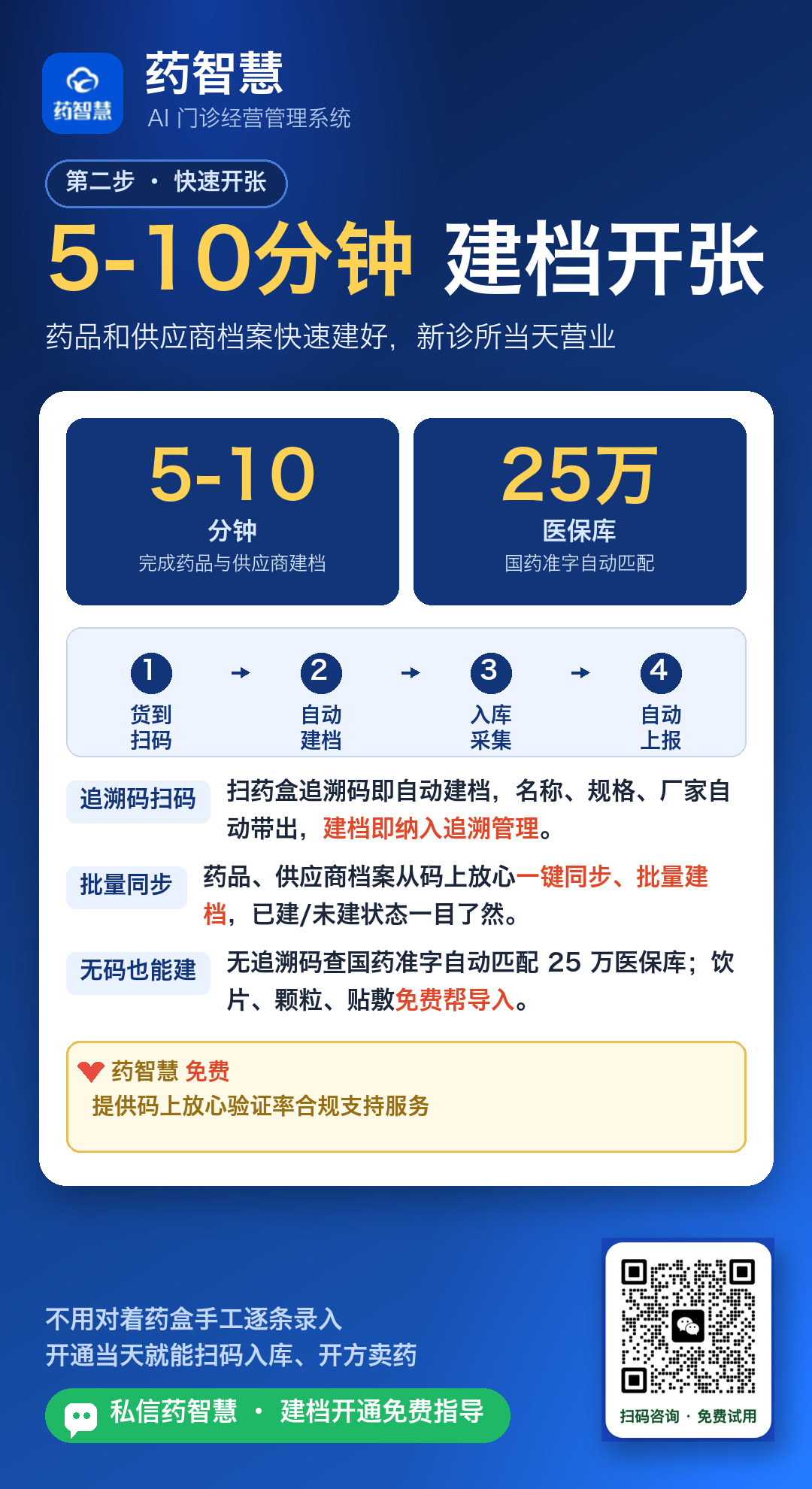 5-10分钟快速建档开张