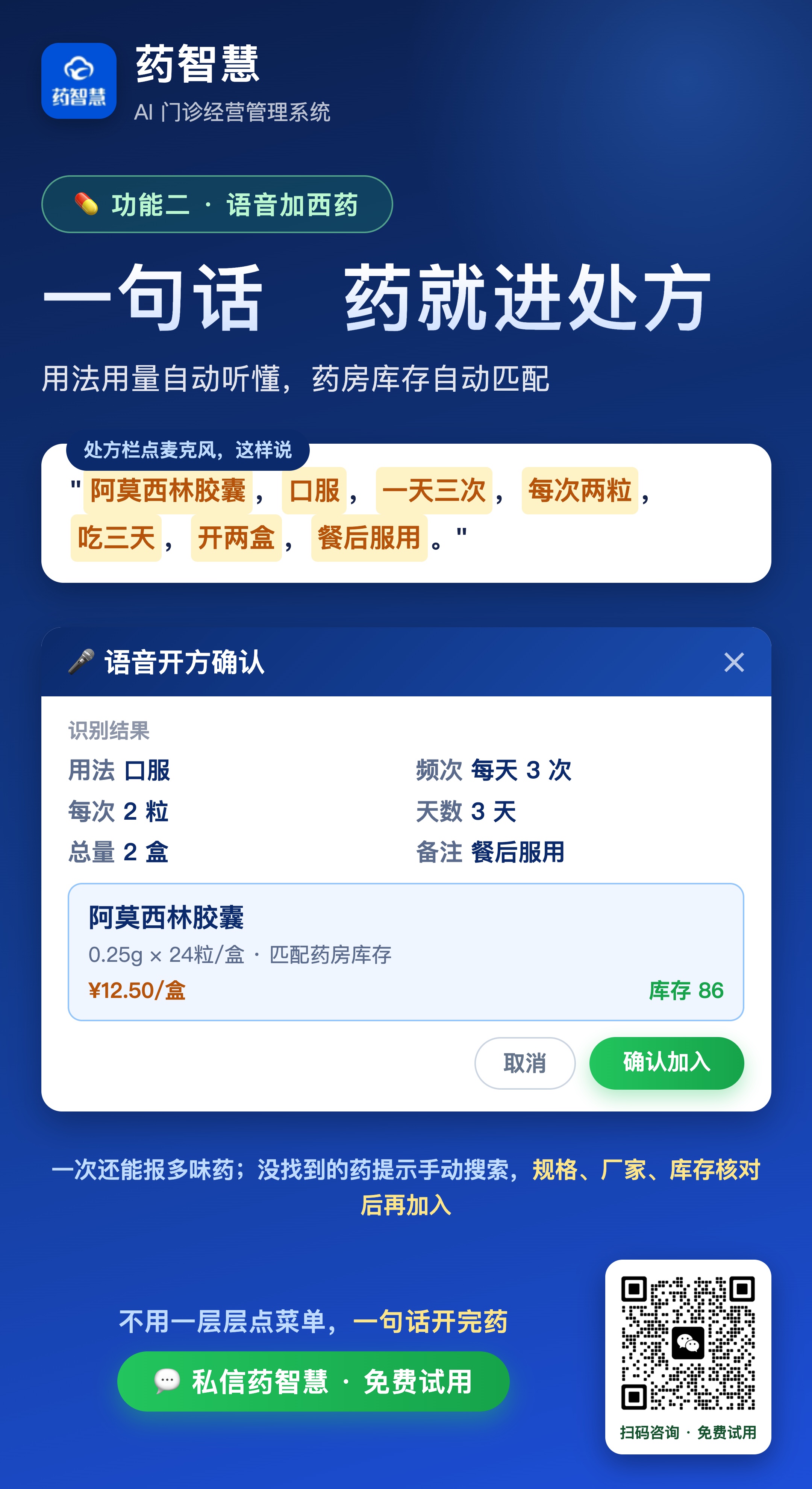 一句话 药就进处方